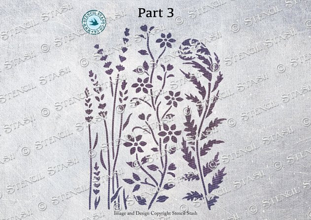 Wild Meadow XXL 3 piece set - Stencil