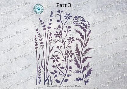 Wild Meadow XXL 3 piece set - Stencil