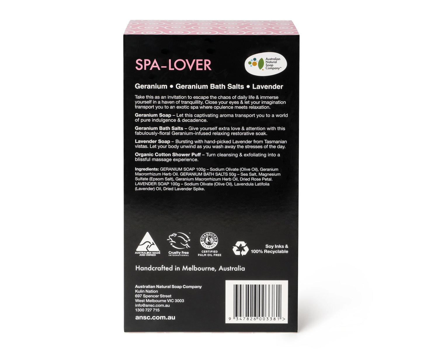 Australian Natural Soap Company - Spa Lover Gift Pack (4 Piece)