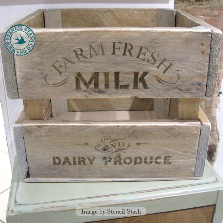 Farm Fresh Milk Stencil