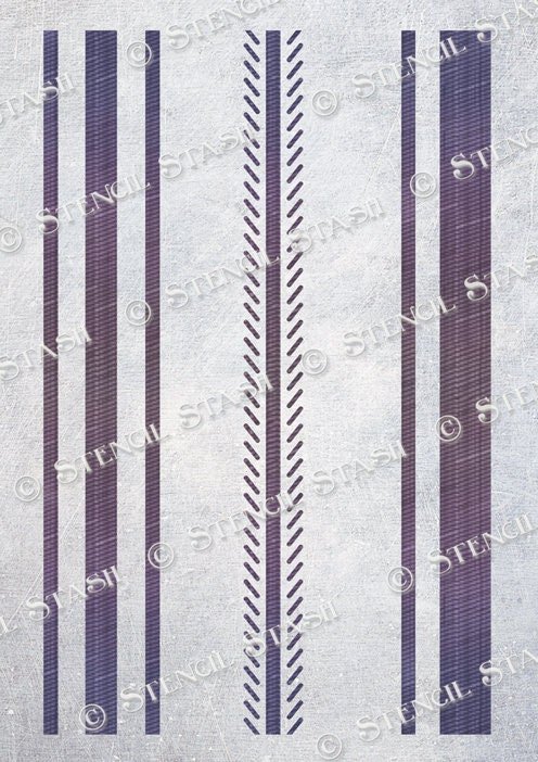 Grain Sack Stripes Stencil