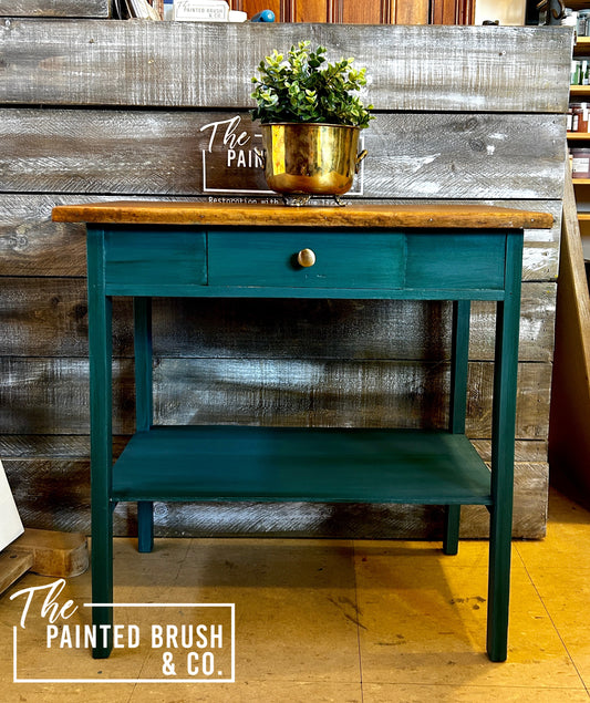 Peacock Green End Table