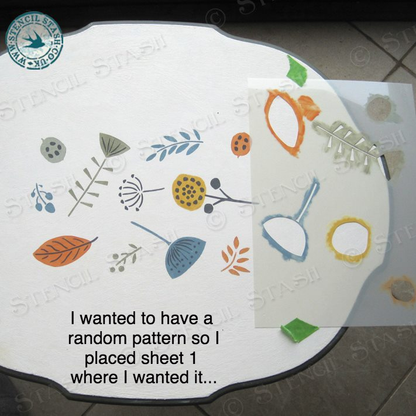 Leaf Overlay - 2 part Stencil