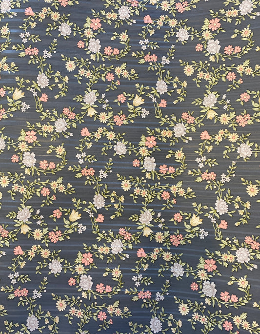Vintage Wallpaper | Navy Floral