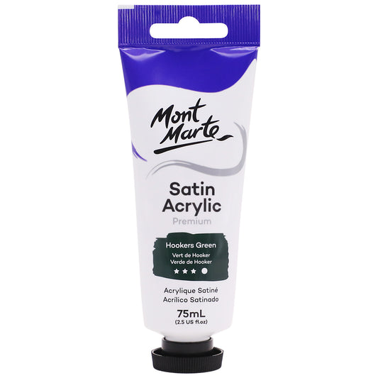 Mont Marte Satin Acrylic 75ml - Hookers Green