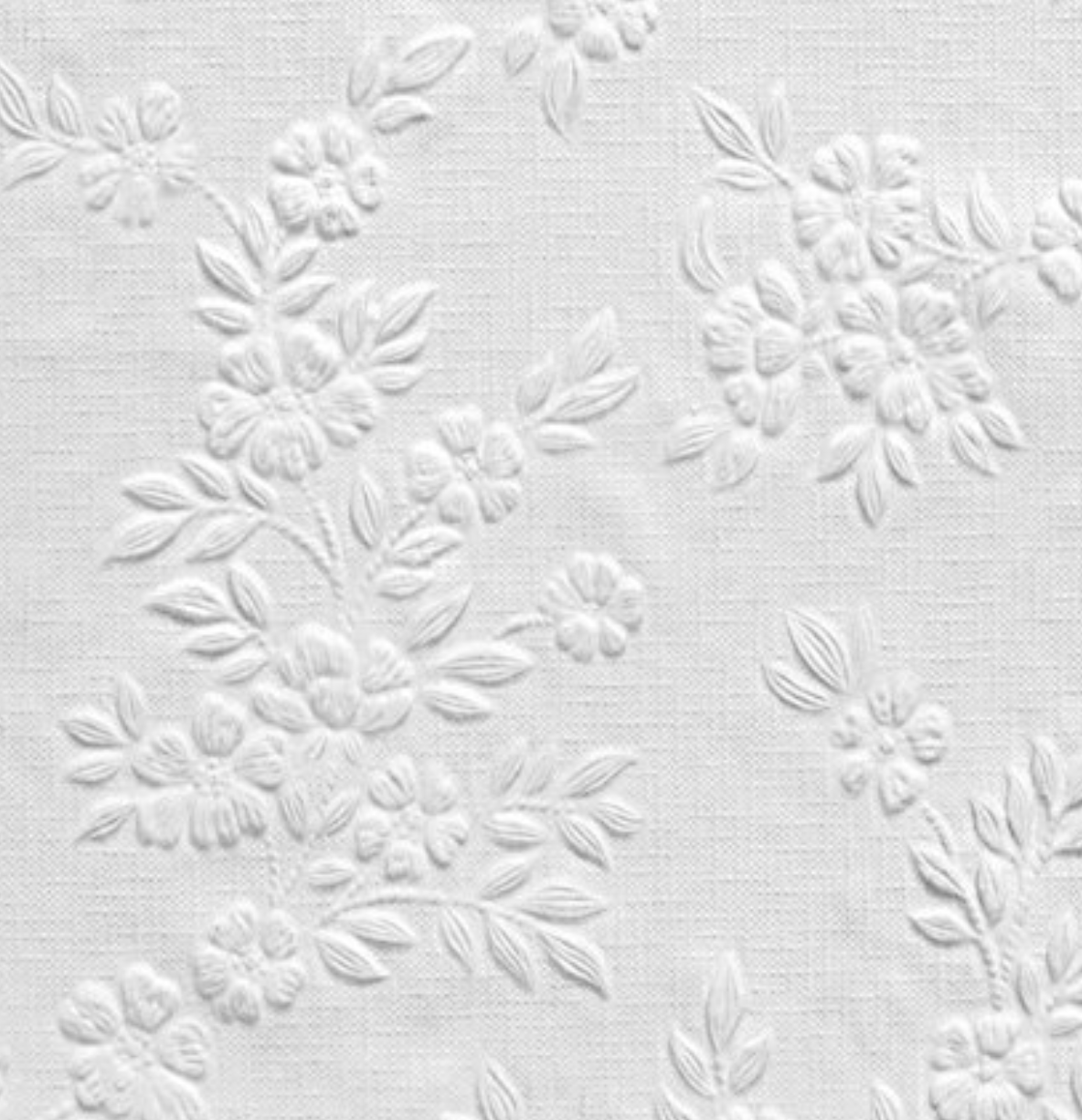 Paintable Wallpaper - Embossed Floral Trail- 1m