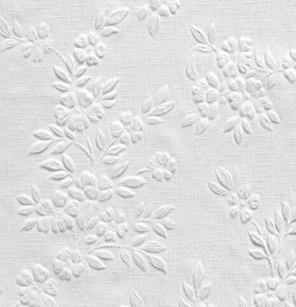 Paintable Wallpaper - Embossed Floral Trail- 1m