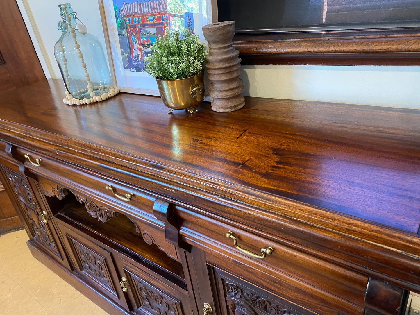 Reproduction Carved Sideboard