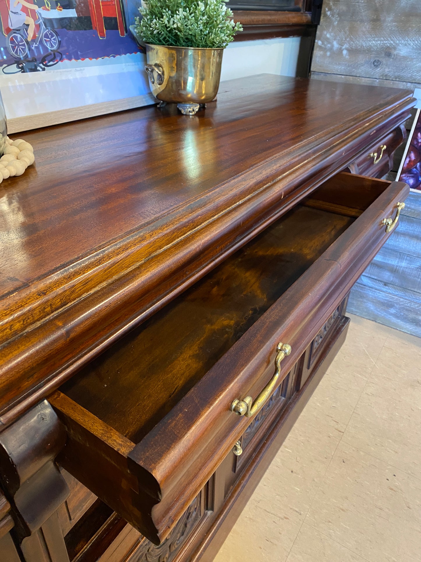 Reproduction Carved Sideboard
