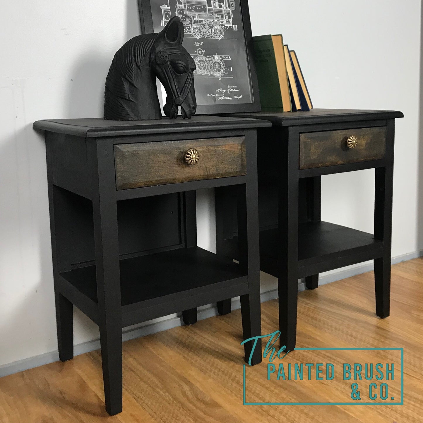 Rusty Industrial Bedside Tables (Pair)