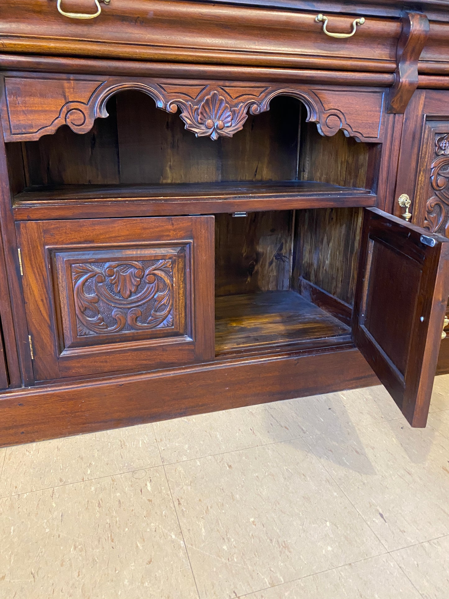 Reproduction Carved Sideboard