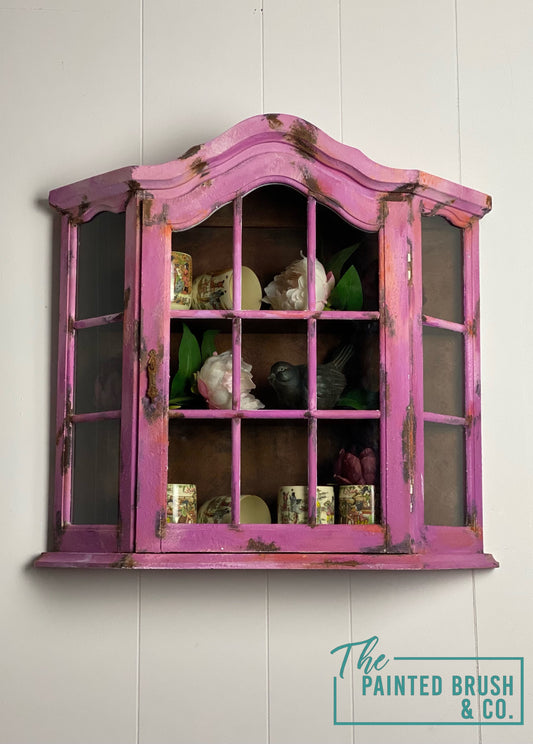 Rusted Ombré wall display cabinet