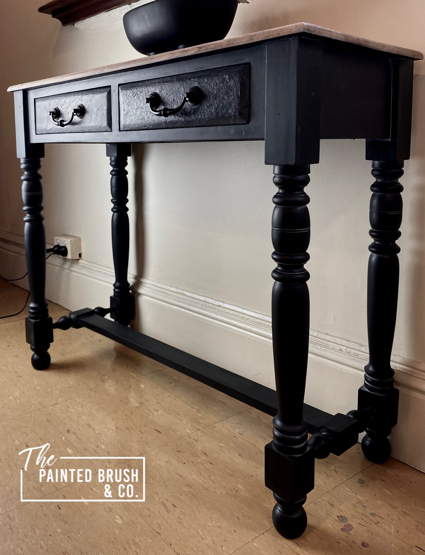 Textured Carbon Hall Table