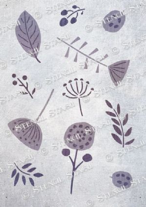 Leaf Overlay - 2 part Stencil