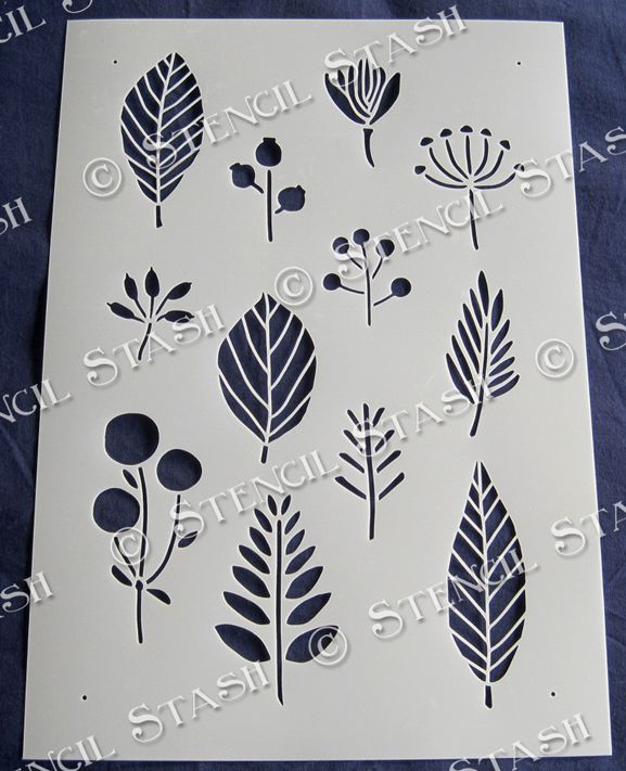 Leaf Print Pattern Stencil